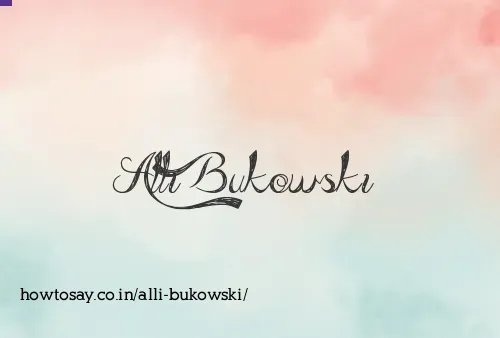 Alli Bukowski