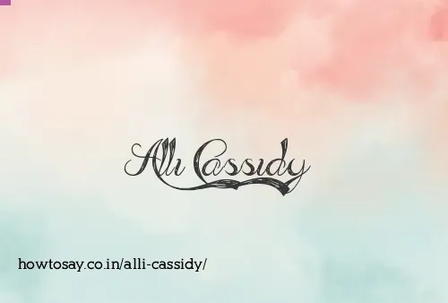 Alli Cassidy