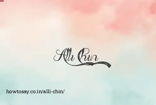 Alli Chin