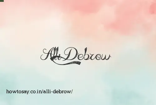 Alli Debrow