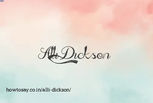Alli Dickson