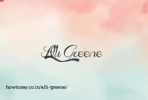 Alli Greene