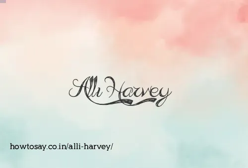 Alli Harvey
