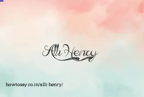 Alli Henry