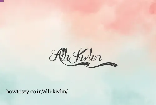 Alli Kivlin