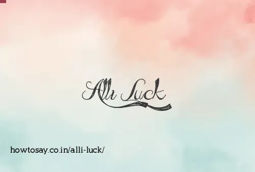 Alli Luck