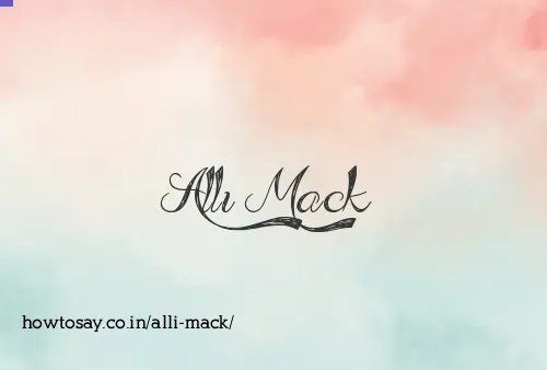 Alli Mack