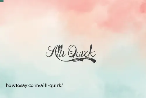 Alli Quirk