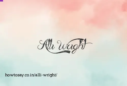 Alli Wright