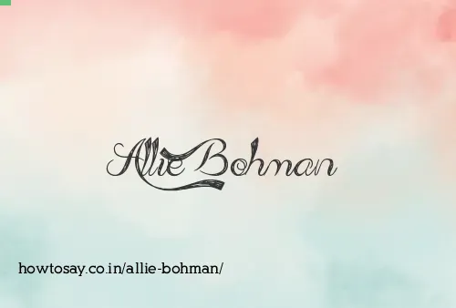 Allie Bohman
