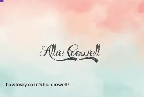 Allie Crowell