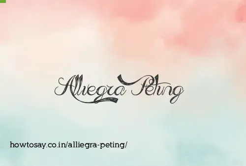 Alliegra Peting