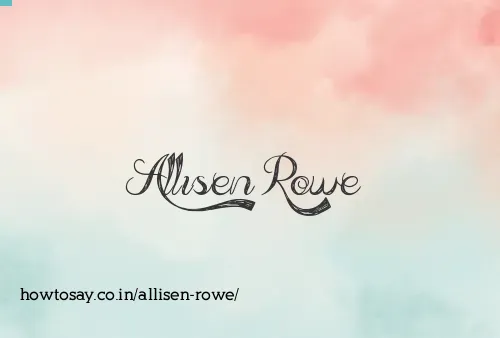 Allisen Rowe