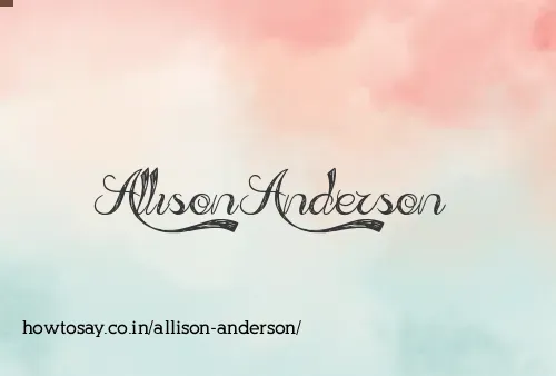 Allison Anderson