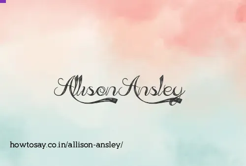 Allison Ansley