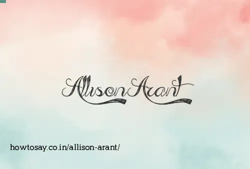 Allison Arant