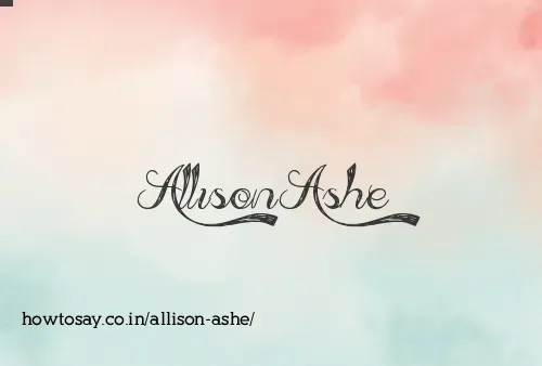Allison Ashe