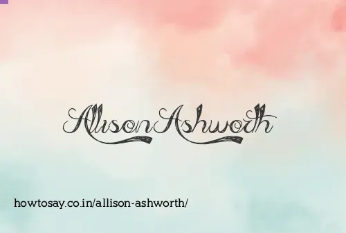 Allison Ashworth
