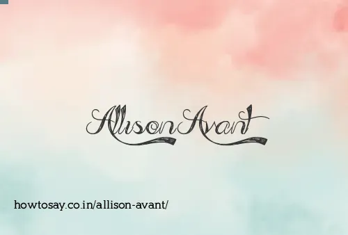 Allison Avant
