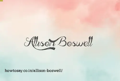 Allison Boswell