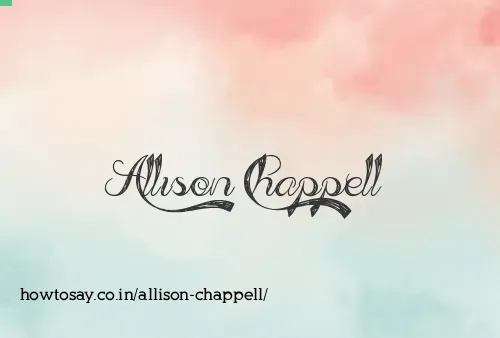 Allison Chappell
