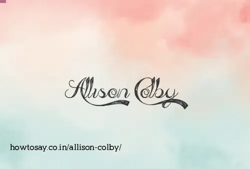 Allison Colby