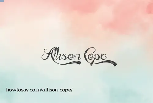 Allison Cope