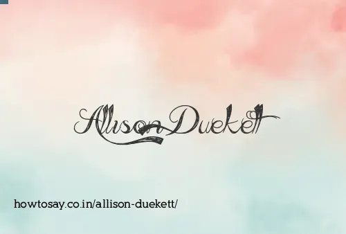 Allison Duekett