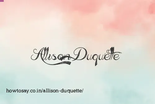 Allison Duquette