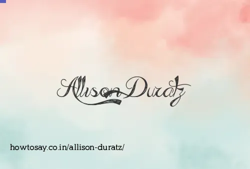 Allison Duratz