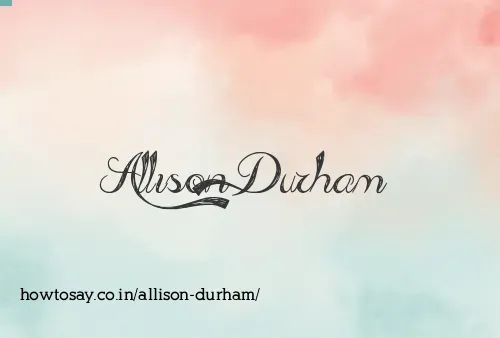 Allison Durham