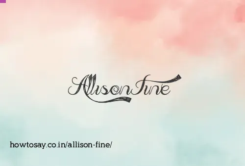 Allison Fine
