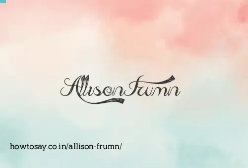 Allison Frumn