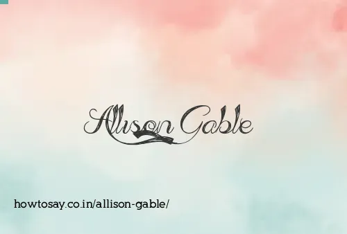 Allison Gable