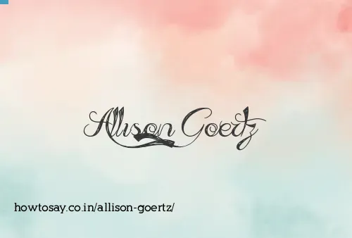 Allison Goertz