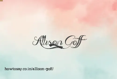 Allison Goff