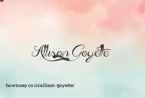 Allison Goyette