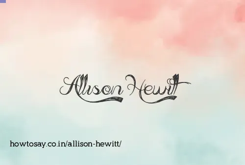 Allison Hewitt