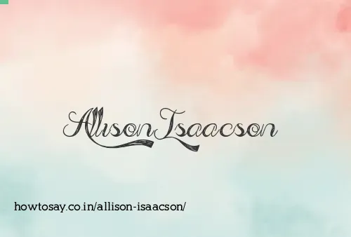 Allison Isaacson