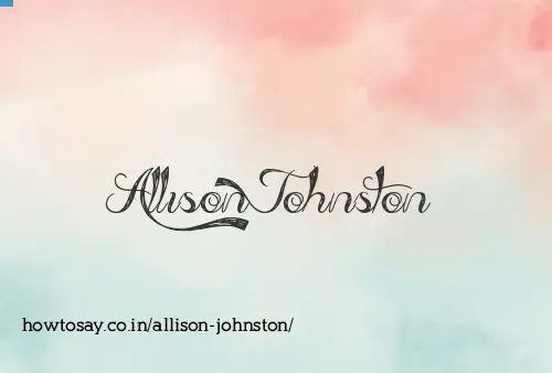 Allison Johnston