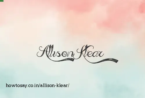 Allison Klear