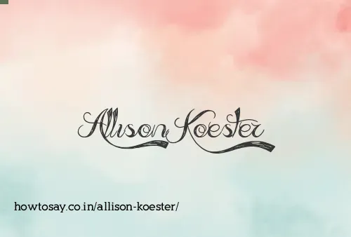 Allison Koester