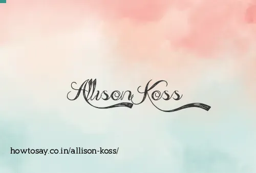 Allison Koss