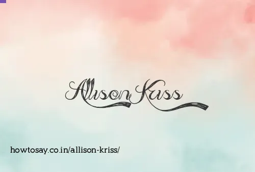 Allison Kriss
