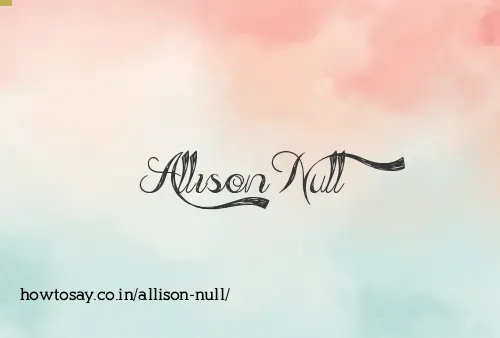 Allison Null