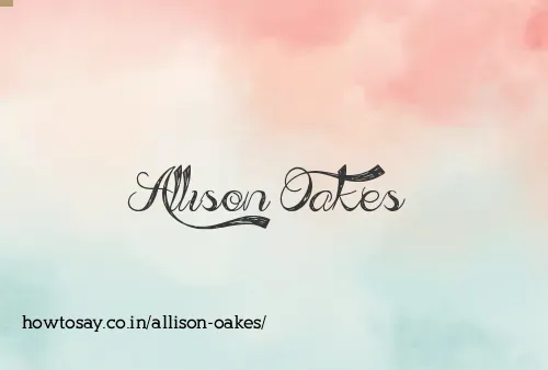 Allison Oakes