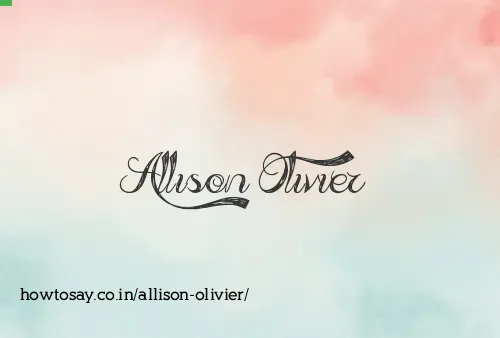 Allison Olivier