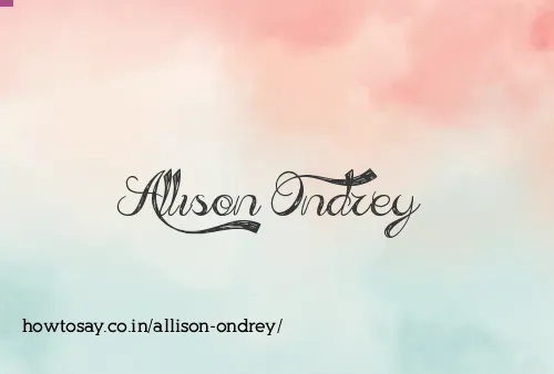 Allison Ondrey