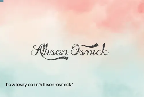 Allison Osmick
