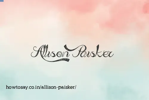 Allison Paisker